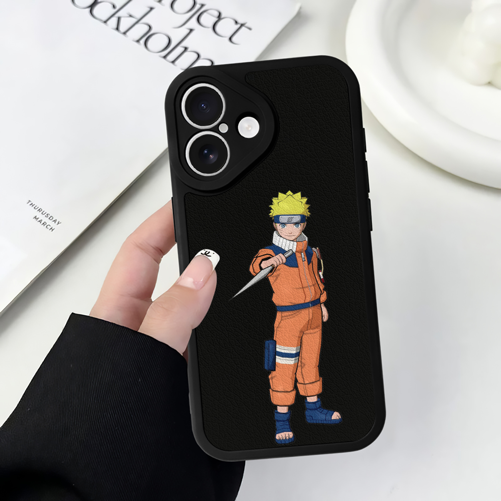 （画像用） NARUTO -ナルト- うずまき ナルト Uzumaki Naruto 【iPhone 16シリーズ対応】シリコンスマホケース（レザー調） 材質：シリコン